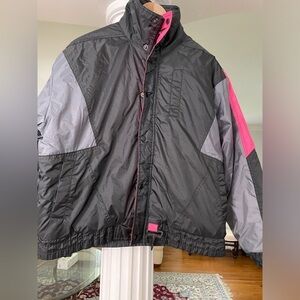 Milano Bay woman’s three tone winter jacket with zipper up and snap buttons . M